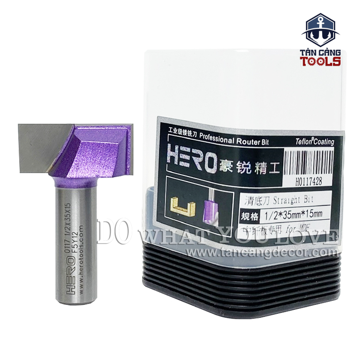 Mũi Router Hero Lấy Nền 35 x 15 mm Cốt 12.7 mm Hero H0117428 - Ảnh 3