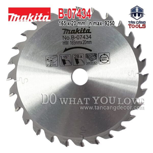 Alternative view of Lưỡi Cưa Gỗ Hợp Kim 165 x 20 mm x 28T Makita B-07434