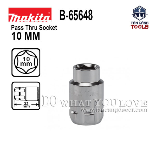 Đầu Tuýp Xuyên Tâm 10mm Makita B-65648
