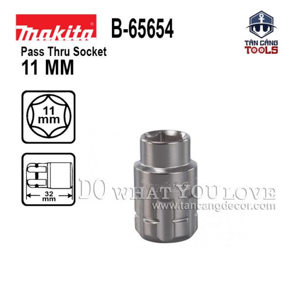 Đầu Tuýp Xuyên Tâm 11mm Makita B-65654