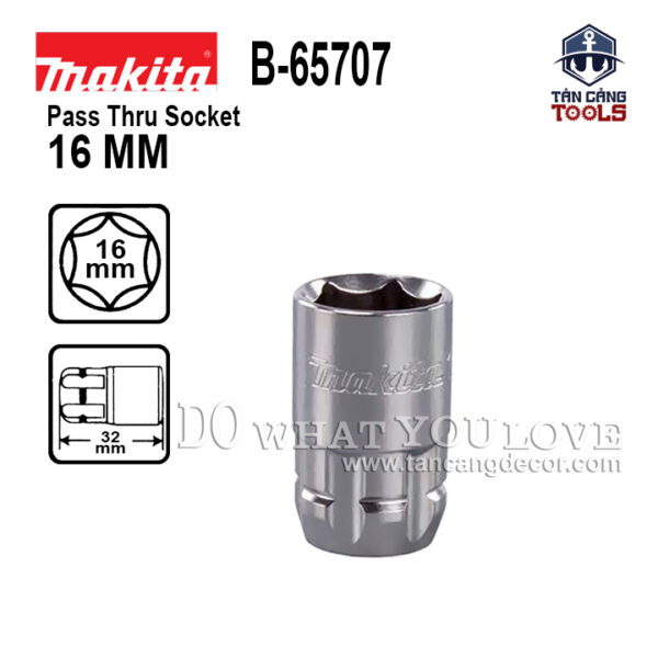 Đầu Tuýp Xuyên Tâm 16mm Makita B-65707