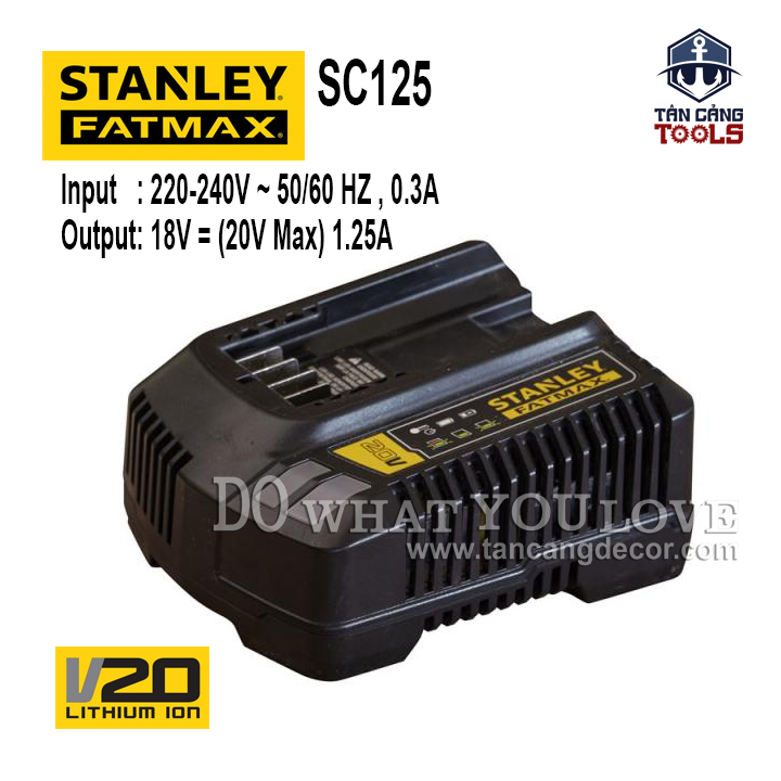 Sạc Pin 20V Stanley Fatmax SC125