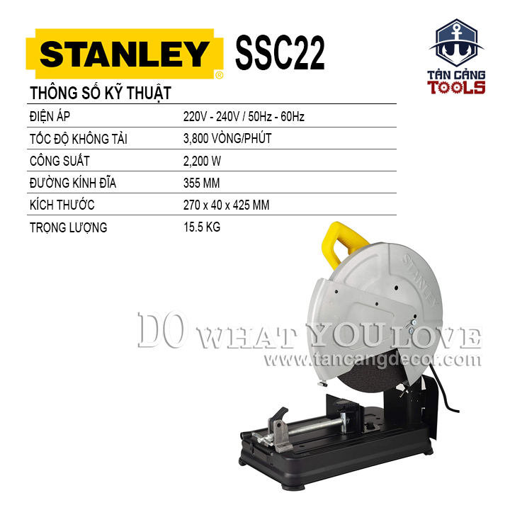 Máy Cắt Sắt Stanley SSC22 (355 mm) + Tặng Máy Vặn Vít BlackDecker KC3610 - Ảnh 2
