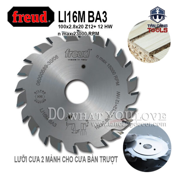 Bộ Lưỡi Cưa Mồi 100 x 20 mm x 24T Freud LI16M BA3