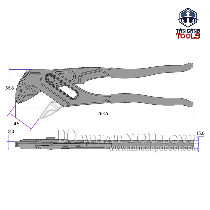 Cờ Lê Điều Chỉnh Kurokin Fujiya FLM-45-BG - Ảnh 3