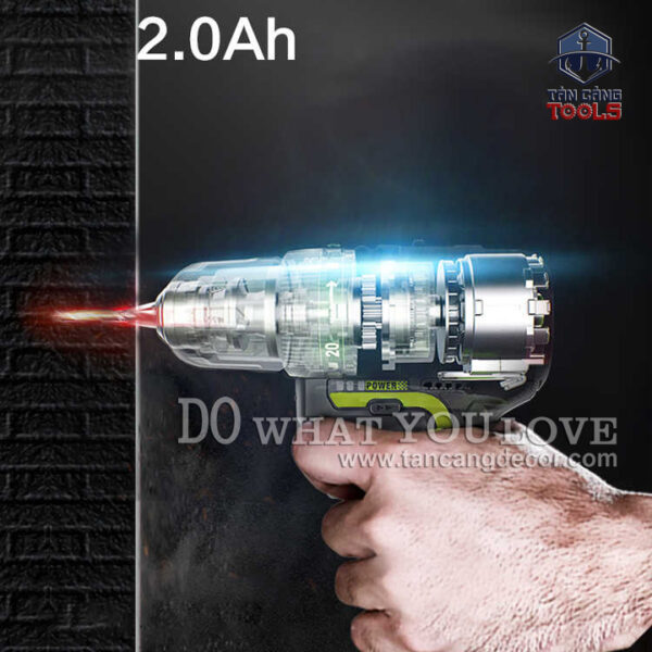 Combo Máy Khoan Động Lực Dùng Pin 12V Worx WU131 ( Thân Máy Đầu Kẹp Nhựa , 2 Pin 2.0Ah, 1 Sạc, 1 Túi ) - Ảnh 5