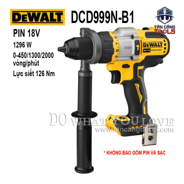 Máy Khoan Động Lực Dùng Pin DeWalt 20V DCD999N ( Thân Máy )