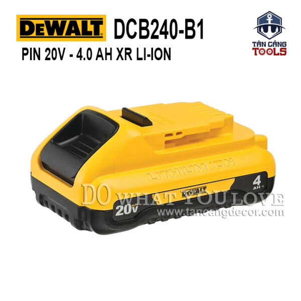 Pin 20V 4.0Ah DeWalt DCB240 Phiên Bản Mới - Bản Mỏng
