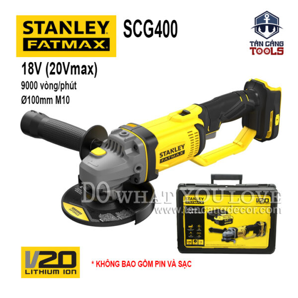 Máy Mài Góc 100 mm Dùng Pin 20V Stanley FatMax SCG400 ( Thân Máy )