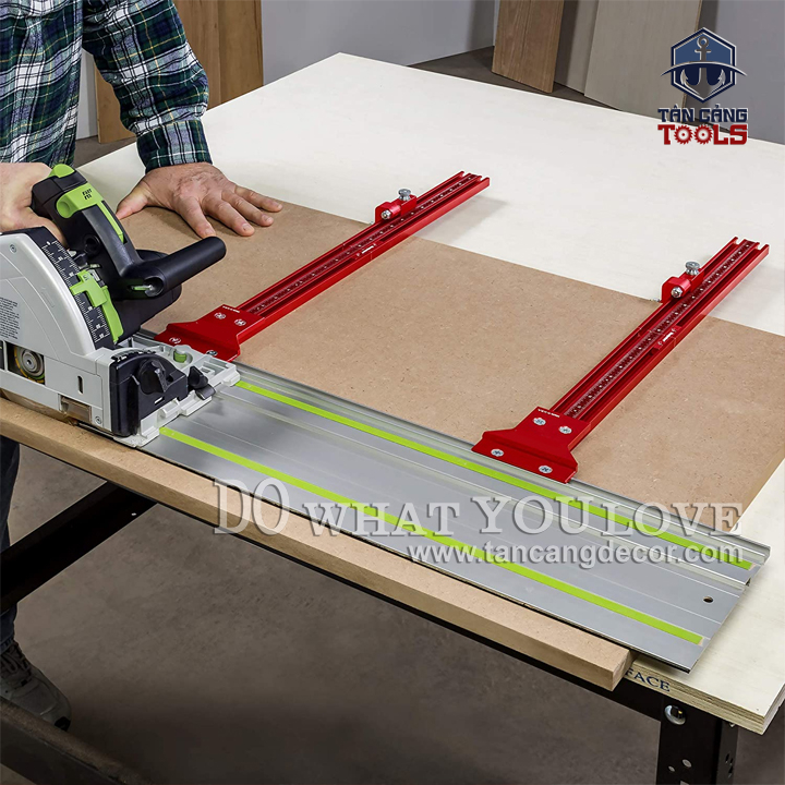 Bộ Cử Hỗ Trợ Xả Ván Kết Hợp Với Ray Dẫn TrackSaw - Ảnh 5