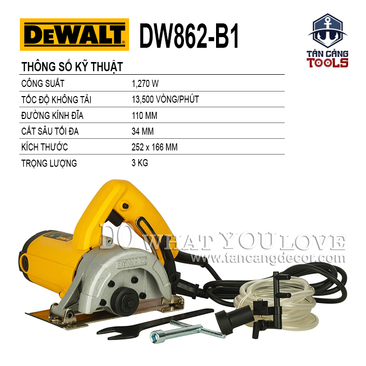 Máy Cắt Gạch 110mm Dewalt DW862-B1 1270W - Ảnh 3