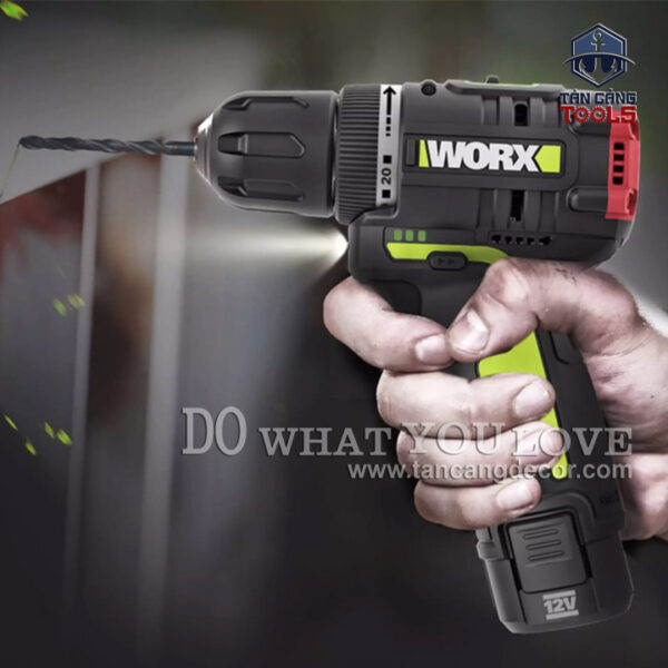 Alternative view of Combo Máy Khoan Dùng Pin 12V Worx WU130 ( Thân Máy, 2 Pin 2.0Ah, 1 Sạc, 1 Túi )