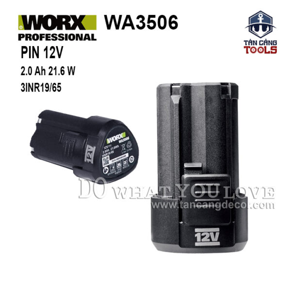 Pin Li-ion 12V 2.0Ah Worx WA3506
