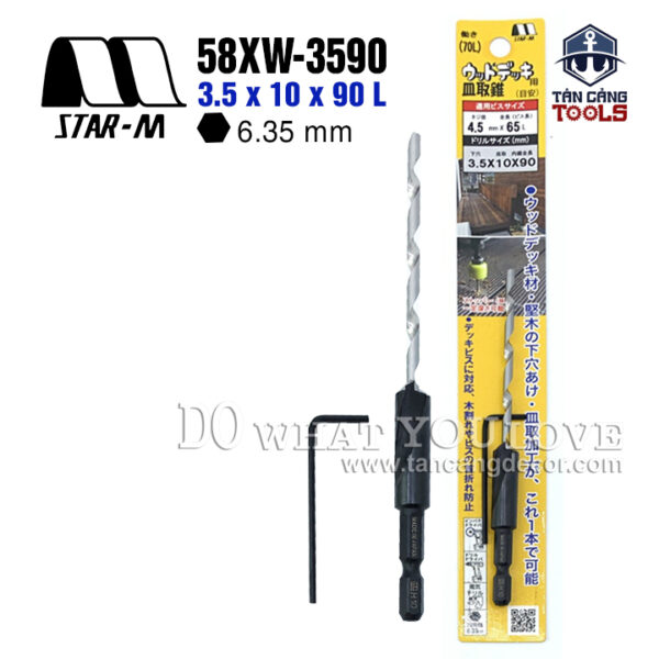 Mũi Khoan Mồi Âm Vít Star M 3.5 x 10 x 90 mm 58XW-3590
