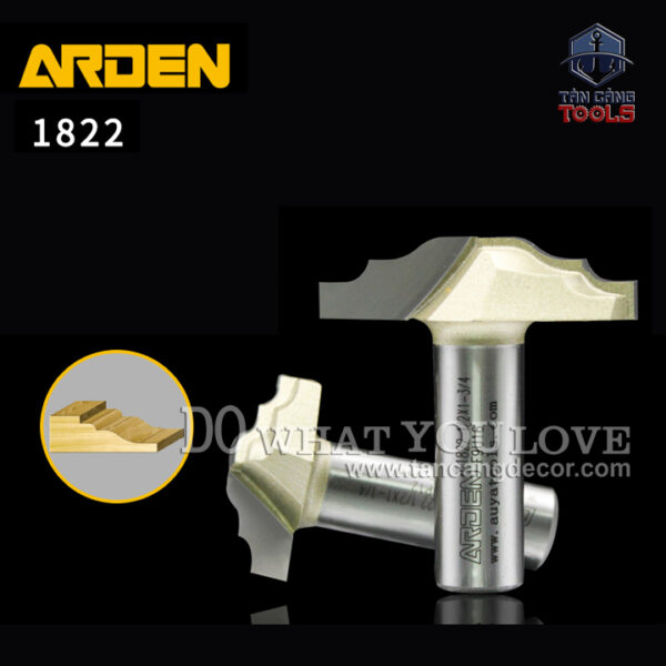 Mũi Router Arden Đánh Pano Tủ 6 x 31.8 mm Cốt 12.7 mm Arden 1822 - Ảnh 4