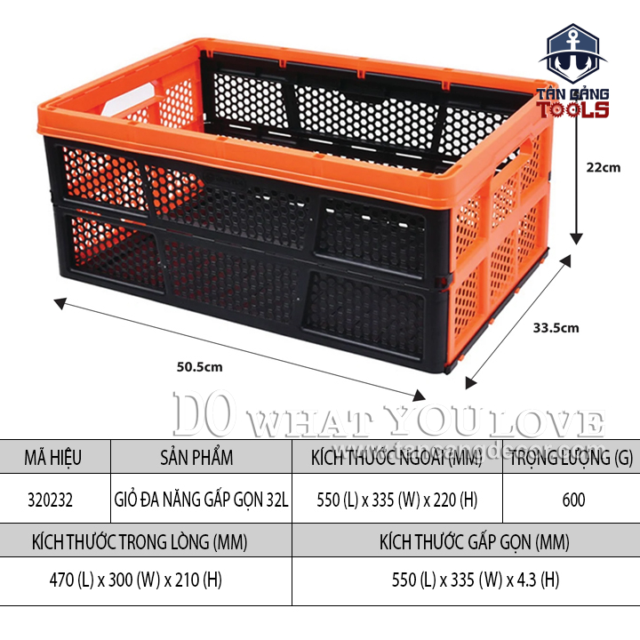 Thùng Nhựa Đa Năng Gấp Gọn 32 Lít Tactix 320232 - Ảnh 10