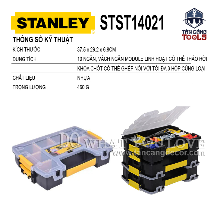 Hộp Đựng Linh Kiện Tiện Ích 10 Ngăn Stanley SortMaster STST14021 - Ảnh 2