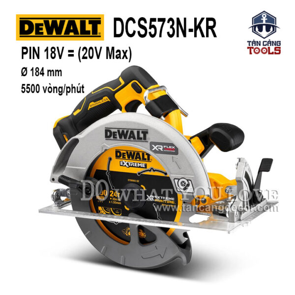 Máy Cưa Đĩa Dùng Pin 184 mm DeWalt 20V DCS573N ( Thân Máy )