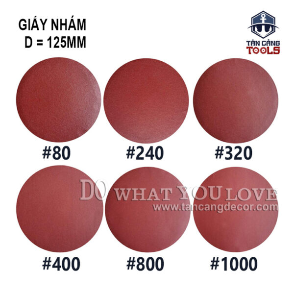 Combo 10 Giấy Nhám Đánh Bóng Chuỗi Hạt Dạng Dán 125 mm (nhiều tùy chọn)