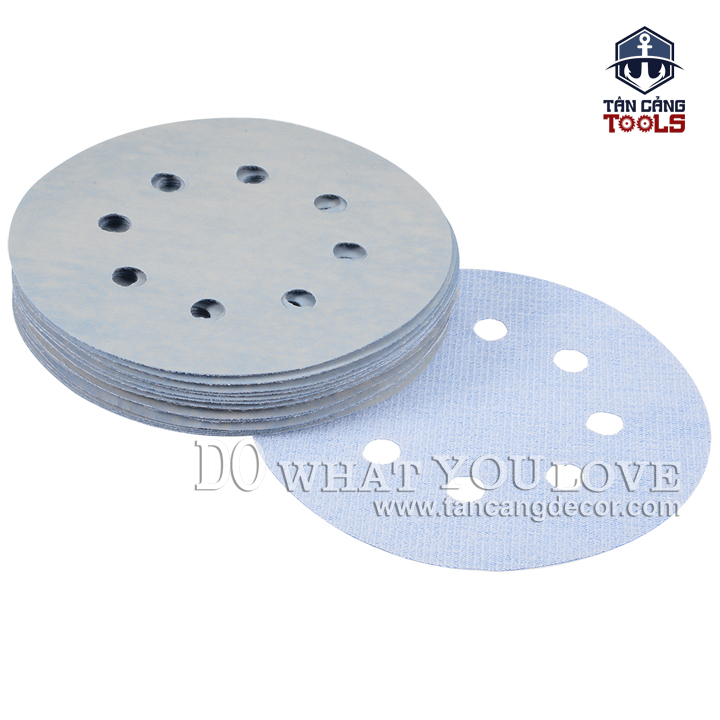 Combo 10 Giấy Nhám 8 Lỗ Dạng Dán 125 mm ( Dòng Nhám Xanh Cao Cấp ) (nhiều độ mịn) - Ảnh 2