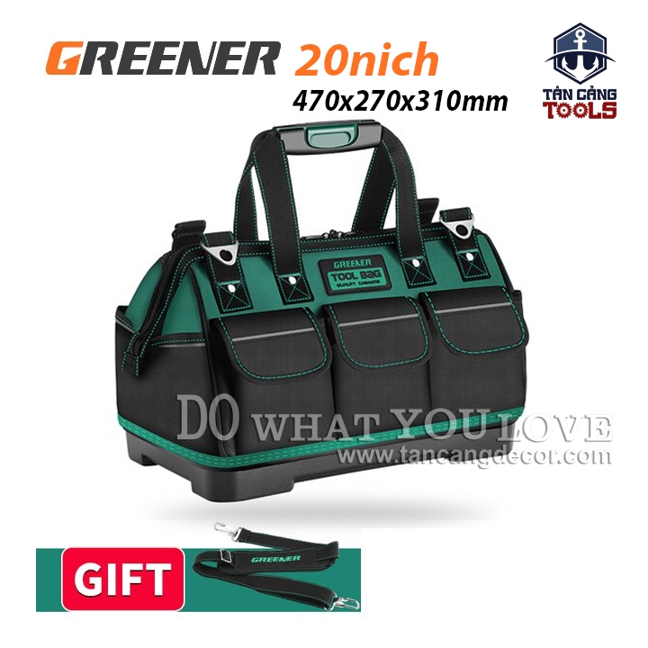 Túi Đựng Đồ Nghề Chống Thấm Nước 20 Inches Đế Chống Mòn Greener