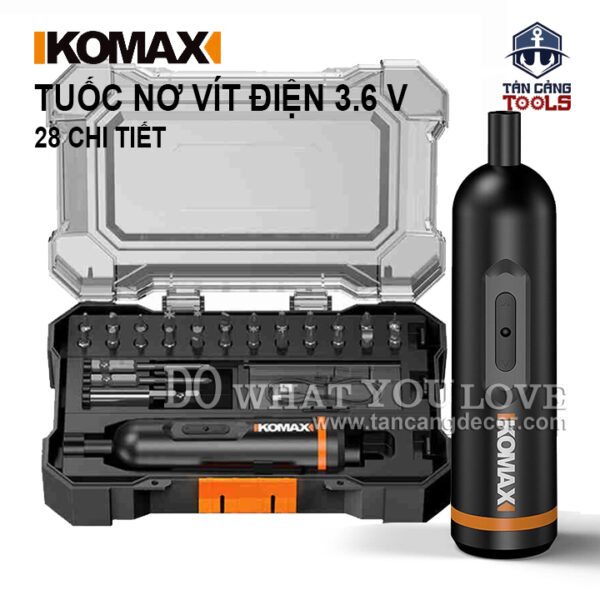 Máy Vặn Vít Điện Tử Sạc USB Komax 3.6V ( Đi Kèm 28 Chi Tiết )