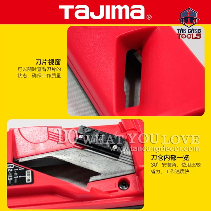 Dụng Cụ Bào, Gọt Cạnh Vát Góc 30 Độ Dài 120 mm Tajima TBK120-V30 - Ảnh 9