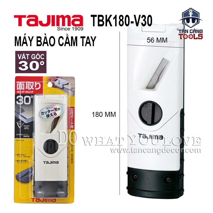 Dụng Cụ Bào, Gọt Cạnh Vát Góc 30 Độ Dài 180 mm Tajima TBK180-V30