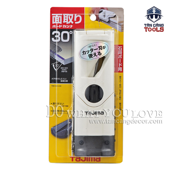 Dụng Cụ Bào, Gọt Cạnh Vát Góc 30 Độ Dài 180 mm Tajima TBK180-V30 - Ảnh 3