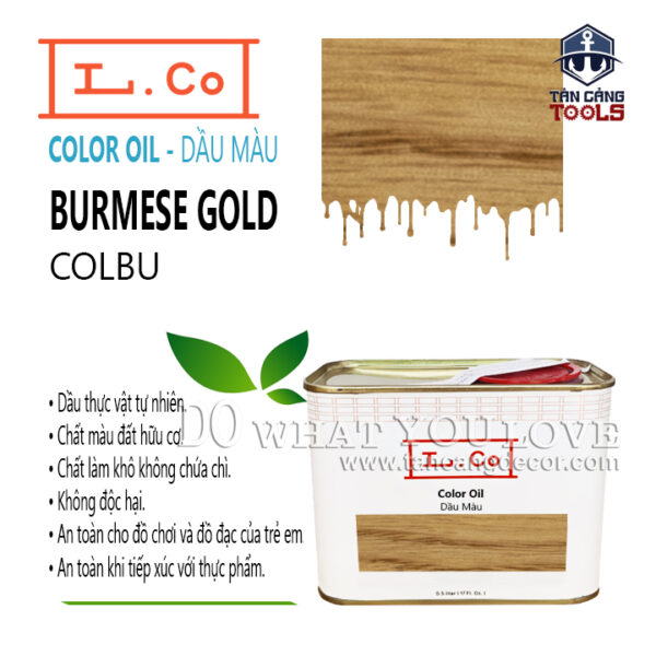 Dầu Màu L.Co – Màu Burmese Gold COLBU ( màu cũ Bright Gold ) - LCo Color Oil Burmese Gold