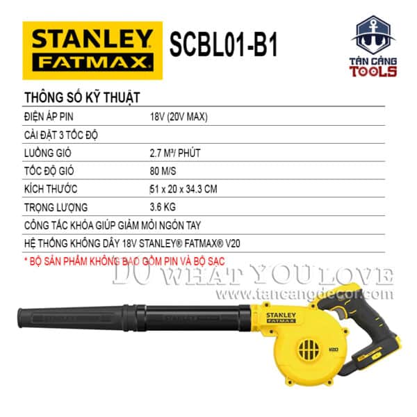 Alternative view of Máy Thổi Bụi Dùng Pin 20V Stanley FatMax SCBL01-B1 ( Thân Máy )