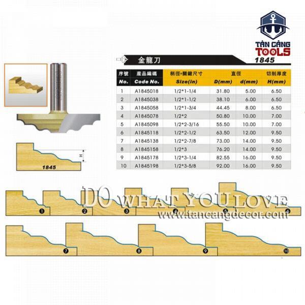 Alternative view of Mũi Router Arden Đánh Pano Tủ 6 x 31.8 mm Cốt 12.7 mm Arden 1845