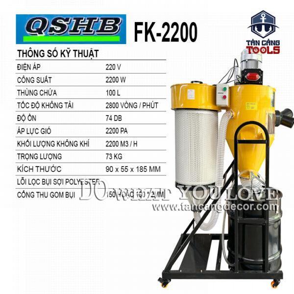 Alternative view of Máy Hút Bụi Trung Tâm QSHB FK-2200 2200W ( Phiên Bản Đầy Đủ )