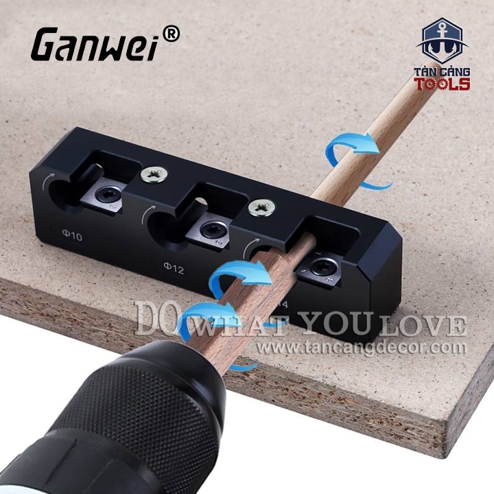 Bộ Dụng Cụ Chuốt Gỗ Tròn 10/12/14 mm Ganwei