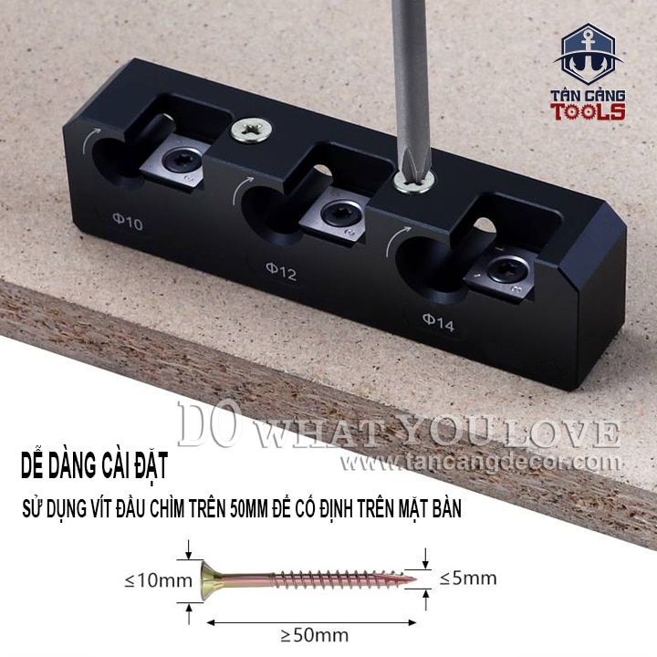 Bộ Dụng Cụ Chuốt Gỗ Tròn 10/12/14 mm Ganwei - Ảnh 4