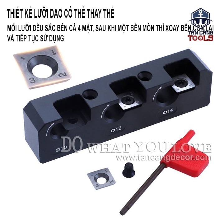 Bộ Dụng Cụ Chuốt Gỗ Tròn 10/12/14 mm Ganwei - Ảnh 5