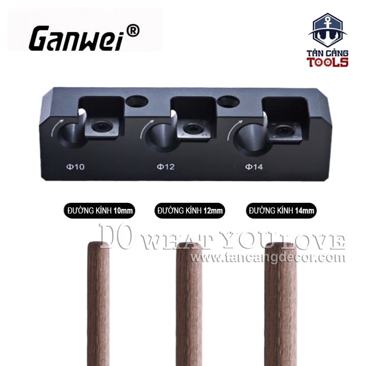 Bộ Dụng Cụ Chuốt Gỗ Tròn 10/12/14 mm Ganwei - Ảnh 8