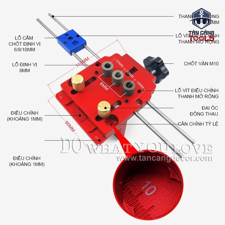 Bộ Cử Khoan Ốc Cam Liên Kết, Chốt Gỗ Fonson Tools X -400 - Ảnh 6