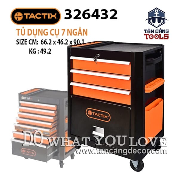 Tủ Đựng Đồ Nghề 7 Ngăn Sắt Sơn Tĩnh Điện Tactix 326432
