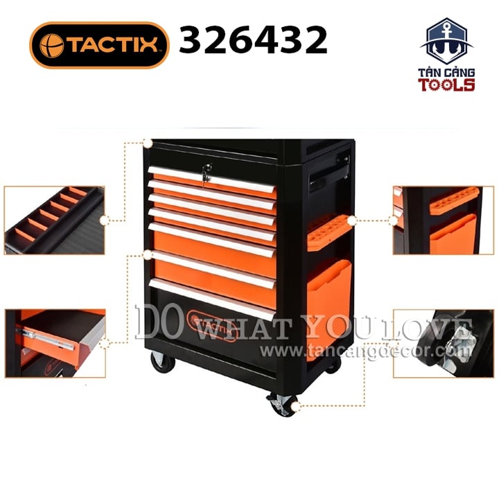 Tủ Đựng Đồ Nghề 7 Ngăn Sắt Sơn Tĩnh Điện Tactix 326432 - Ảnh 3