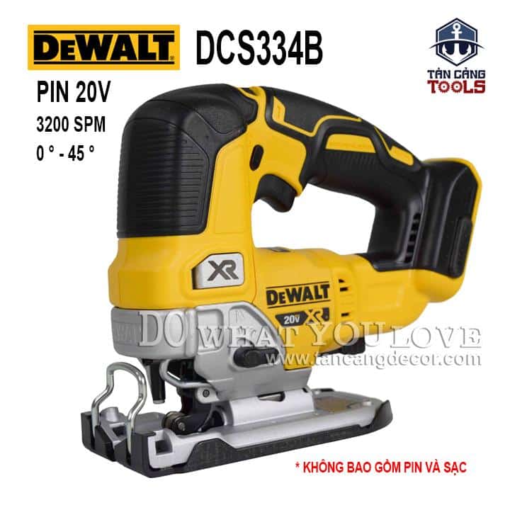 Máy Cưa Lọng Dùng Pin Có 7 Cấp Điều Tốc DeWalt 20V DCS334B ( Thân Máy )