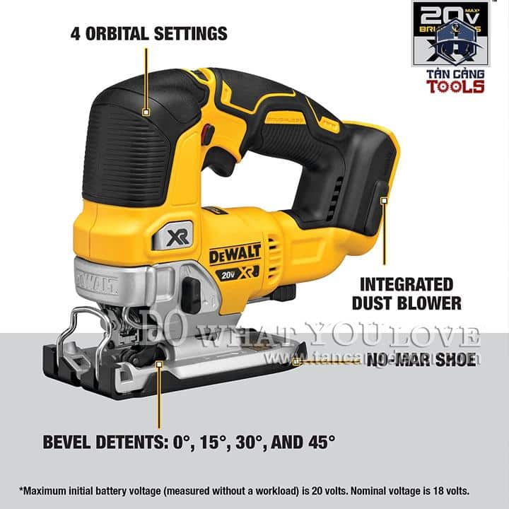 Máy Cưa Lọng Dùng Pin Có 7 Cấp Điều Tốc DeWalt 20V DCS334B ( Thân Máy ) - Ảnh 9