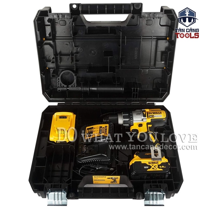 Combo Máy Khoan Động Lực Dùng Pin DeWalt 18V DCD996P2 ( Thân Máy, Thùng Nhựa, 1 Sạc, 2 Pin 5.0 Ah ) - Ảnh 5
