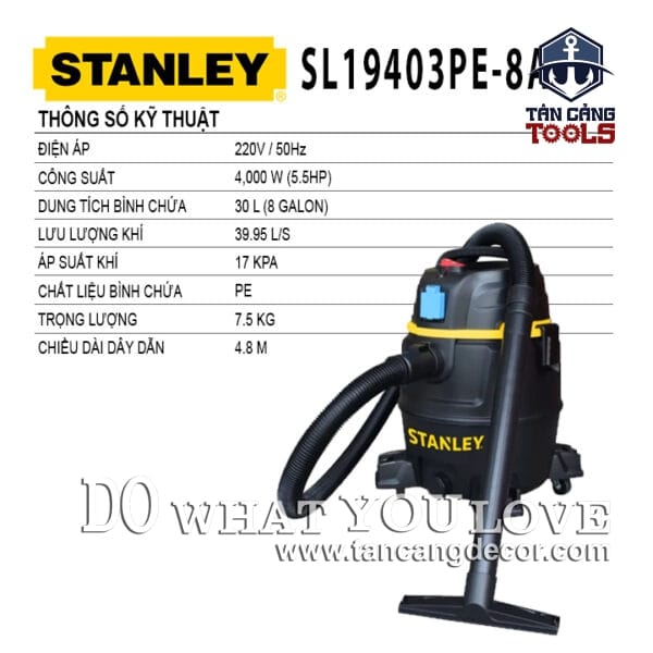Alternative view of Máy Hút Bụi Công Nghiệp 3 Chức Năng 30 Lít 4000W Stanley SL19403PE-8A ( Tính Năng Auto Start )