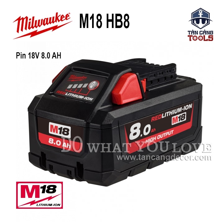 Pin 18V 8.0Ah Milwaukee M18 HB8 REDLITHIUM-ION