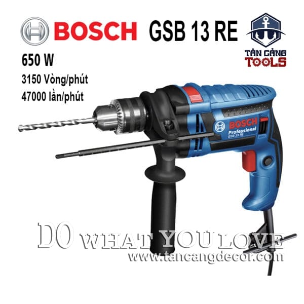 Máy Khoan Động Lực Bosch GSB 13RE 650W ( Hộp Giấy )