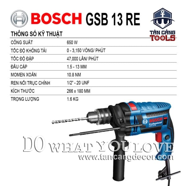 Alternative view of Máy Khoan Động Lực Bosch GSB 13RE 650W ( Hộp Giấy )