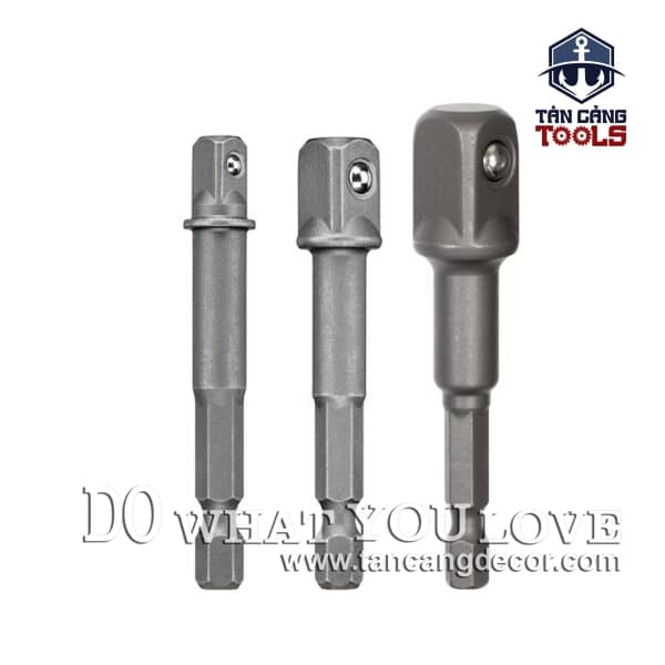 Alternative view of Combo 3 Đầu Chuyển Bulong 1/4 Inches Sang 1/4 3/8 1/2 Inches Dewalt DWAADPTMI3