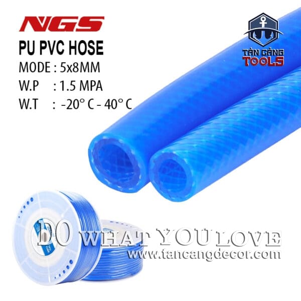 Ống Hơi Nén Khí 2 Lớp Chống Gập 5 x 8 mm NGS - 5 Mét