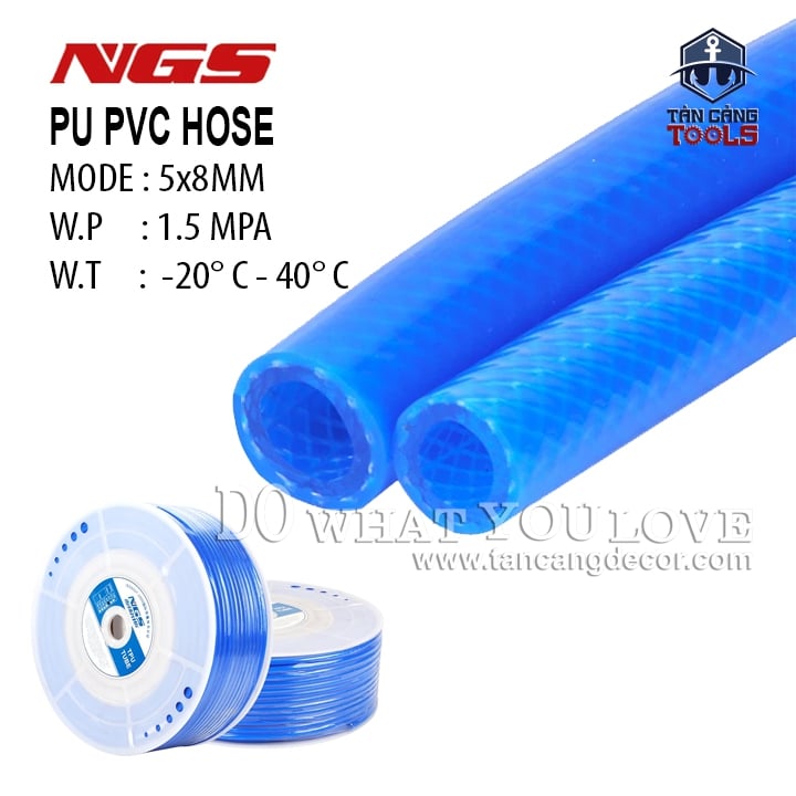 Ống Hơi Nén Khí 2 Lớp Chống Gập 5 x 8 mm NGS - 5 Mét